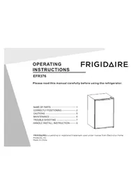 Notice FRIGIDAIRE EFR376 Réfrigérateur