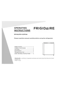 Notice FRIGIDAIRE EFR115 Réfrigérateur