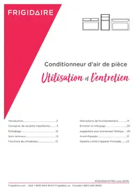 Notice FRIGIDAIRE FHWC083TC1 Climatisation