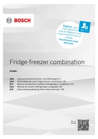 Notice BOSCH KGN56XIER Réfrigérateur