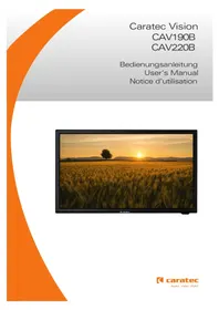 Notice Caratec VISION CAV190B Téléviseur