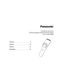 Notice PANASONIC ER-FGP90 Tondeuse