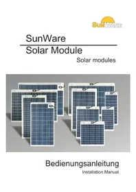 Notice Sunware SW-20144 Panneau solaire