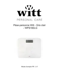 Notice Witt WPS180LG Balance