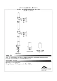 Notice Middle Atlantic MM3-2X1BLK Support mural