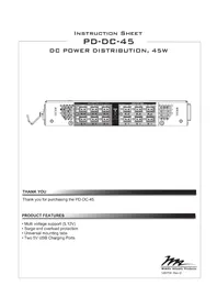 Notice Middle Atlantic PD-DC-45 Multiprise
