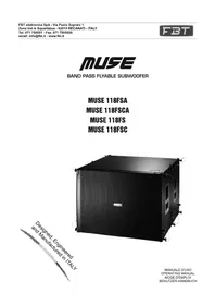 Notice FBT MUSE 118FSA Caisson de basses