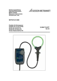 Notice Gossen Metrawatt METRAFLEX 300M équipements de mesure