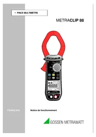 Notice Gossen Metrawatt METRACLIP 88 Multimètre