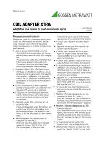 Notice Gossen Metrawatt COIL ADAPTER XTRA Non catégorisé