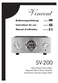 Notice VINCENT SV-200 Recepteur