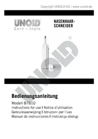 Notice UNOLD LUXURY TRIM 87810 Tondeuse à barbe
