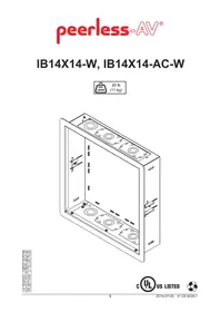 Notice Peerless-AV IB14X14-AC-W Support mural