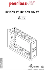 Notice Peerless-AV IB14X9-W Support mural
