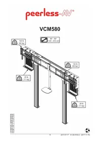 Notice Peerless-AV VCM580 Support écran plat