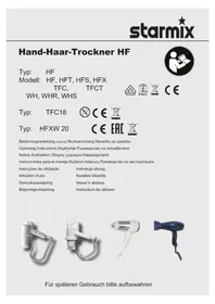 Notice Starmix HFT12 Sèche-cheveux