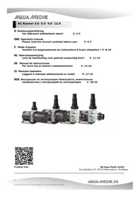 Notice Aqua Medic AC RUNNER 5.0 Filtre à eau