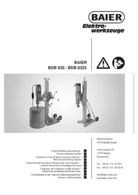 Notice Baier BDB 835 Perceuse