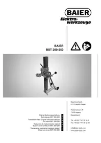 Notice Baier BST 250 Perceuse