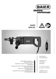 Notice Baier BDB 825 Perceuse