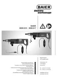 Notice Baier BDB 817 Perceuse