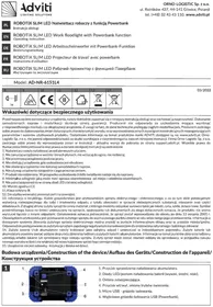 Notice Adviti AD-NR-6151L4 Lampe