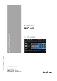 Notice Janitza UMG 801 équipements de mesure