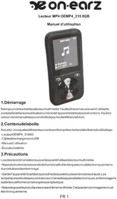 Notice ONEARZ OE 315 Lecteur mp3