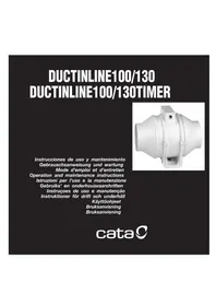 Notice CATA DUCT IN LINE 100/130 Ventilateur