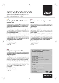 Notice Ultron SELFIE HOT SHOT Non catégorisé