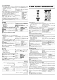 Notice sera SIPORAX PROFESSIONAL Filtre à eau