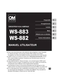 Notice OM SYSTEM WS-883 Enregistreur de voix