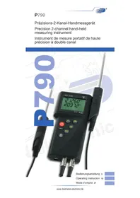 Notice Dostmann Electronic P790 équipements de mesure