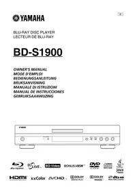 Notice YAMAHA BD-S1900 Lecteur blu-ray