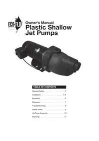 Notice Eco-Flo PLASTIC SHALLOW JET PUMP Pompe