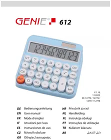 Notice Genie 612 Calculatrice