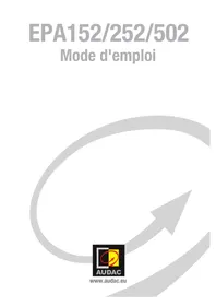 Notice Audac EPA502 Recepteur