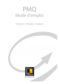 Notice Audac PMQ600 Recepteur