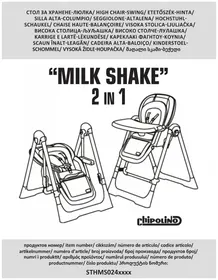 Notice Chipolino MILK SHAKE Chaise haute