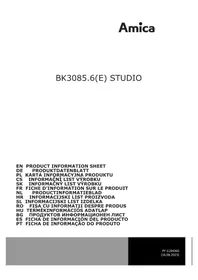 Notice AMICA BK3085.6 STUDIO Réfrigérateur