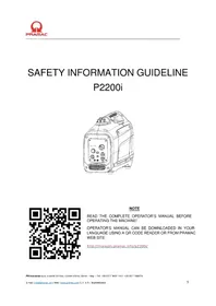 Notice PRAMAC P2200I Générateur