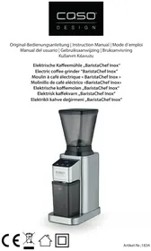 Notice CASO BARISTACHEF INOX 1834 Moulin à café