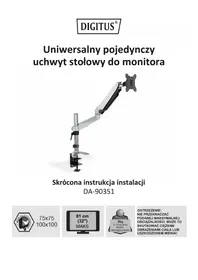 Notice Digitus DA-90351 Support écran plat