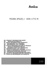 Notice AMICA FD280.3FG Réfrigérateur