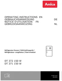 Notice AMICA DT 371 150 W Réfrigérateur