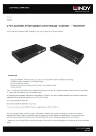 Notice Lindy 38338 Extension audio/video