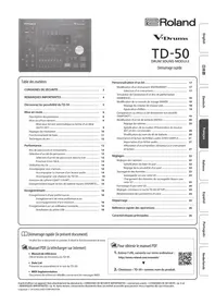 Notice ROLAND TD-50KVX Tambour ordinateur