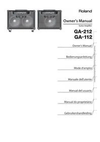 Notice ROLAND GA-212 Ampli guitare