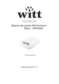 Notice Witt WPKS5W Balances de cuisine