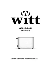 Notice Witt WPT2SB Grille-pain